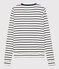 Women's Iconic Striped Cotton Cardigan MARSHMALLOW white/SMOKING blue