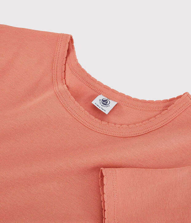 Women's Iconic Organic Cotton T-Shirt With Decorative Stitching pink