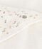 Babies' square cotton bath wrap MARSHMALLOW white/MULTICO white