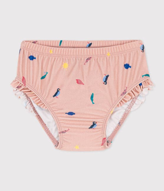 Babies' Recycled Fabric Briefs SALINE pink/MULTICO white