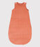 BABIES' HEART PATTERNED VELOUR TOG 2-RATED SLEEPING BAG BRANDY /AVALANCHE