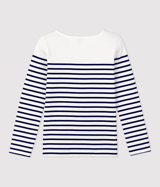 Women's Breton Cotton Top MARSHMALLOW white/SMOKING blue
