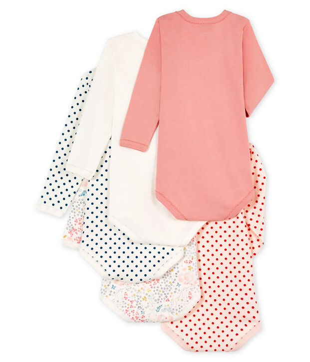 Baby Girls' Long-Sleeved Bodysuit - 5-Piece Set multicolor