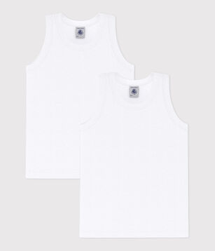 Boys' White Vests - 2-Pack multicolor