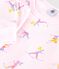 Children's pyjamas in ski-print fleece pink/multicolor