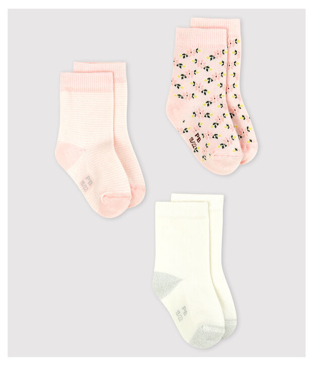 Baby Girls' Patterned Socks - 3-Pack multicolor