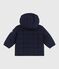 Babies' light plain puffer jacket SMOKING blue
