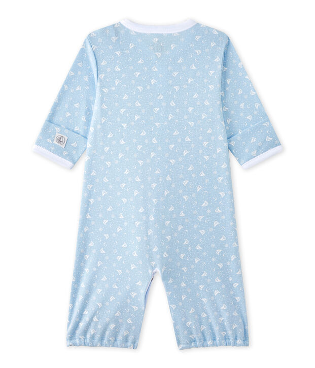 Baby's unisex 2-in-1 one-piece / sleep sack blue/white