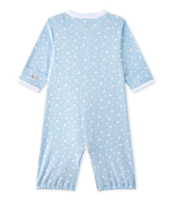Baby's unisex 2-in-1 one-piece / sleep sack TOUDOU blue/ECUME white