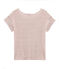 Women's short-sleeved linen t-shirt MARSHMALLOW white/COPPER pink