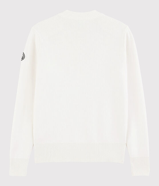 Women's Navy Cotton Pullover MARSHMALLOW white