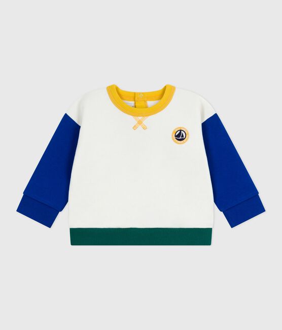 Babies colourblock cotton sweatshirt MILK /MULTICO