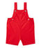 Baby boys' striped short dungarees TERKUIT red