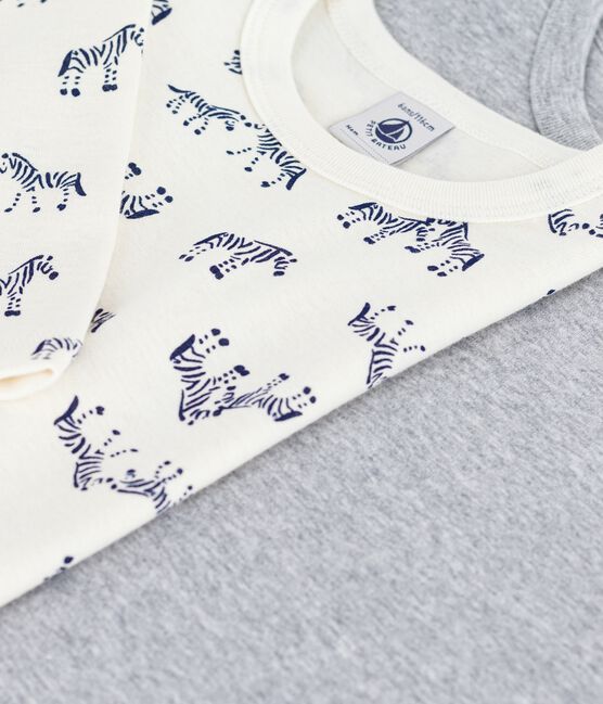 Children's long-sleeved zebra-print cotton T-shirts variante 1
