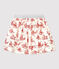 Girls' Fleece Skirt MARSHMALLOW white/TERKUIT red