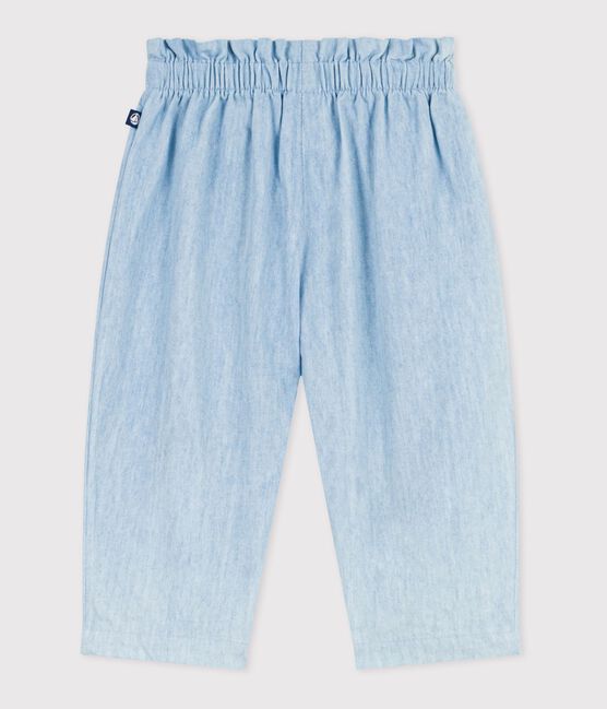 Babies' chambray trousers BLEU CLAIR blue