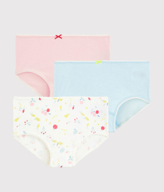 Girls' Fruit Pattern Organic Cotton Hipsters - 3-Pack variante 1