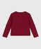 Children's plain cotton cardigan AMARANTE