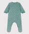 Babies' Starry Velour Pyjamas BRUT blue/MARSHMALLOW white