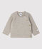 Babies' Wool/Cotton Knit Cardigan FALAISE CHINE