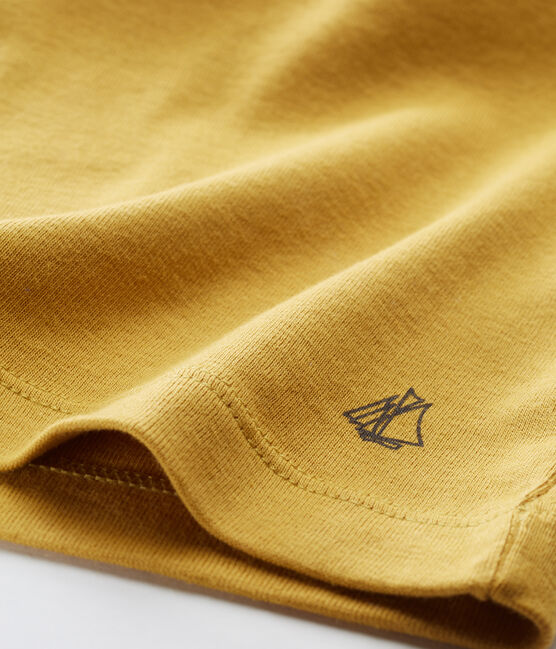Mixed child's plain polo neck T-shirt INCA yellow