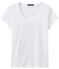 SCOOP NECK women's fine jersey tee ECUME white