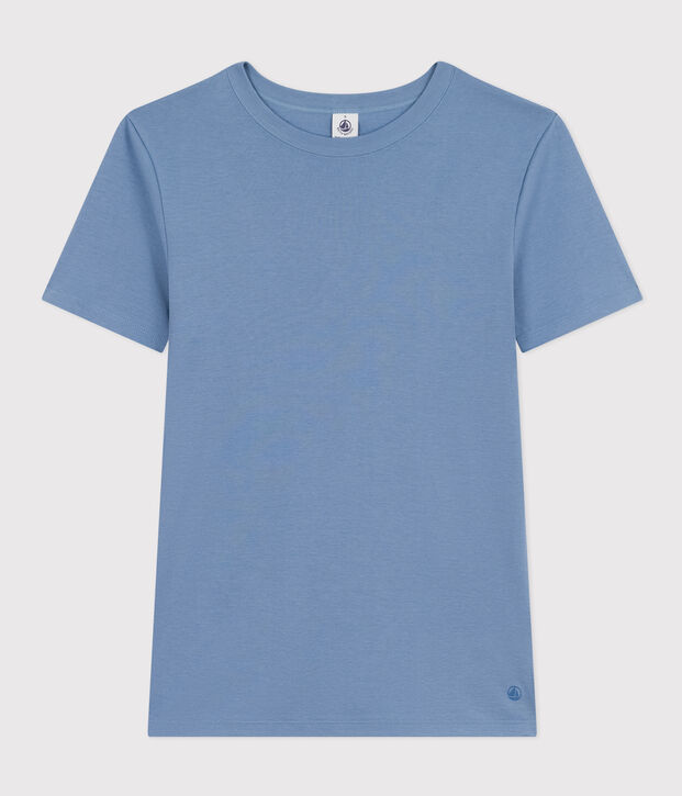 Women's Iconic Cotton Round Neck T-Shirt blue