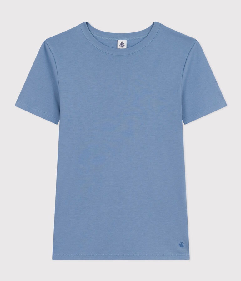 Women's Iconic Cotton Round Neck T-Shirt blue