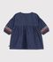 Babies' long-sleeved denim dress blue