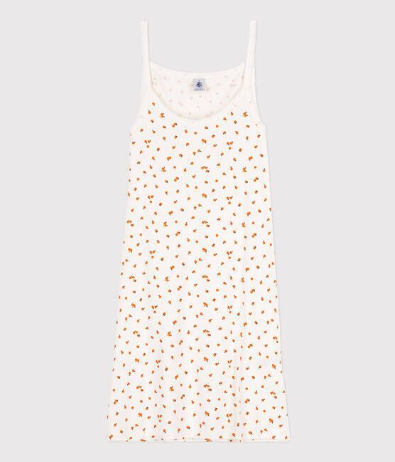 Women's Orangette Cotton Babydoll Nightdress MARSHMALLOW white/MULTICO white