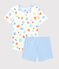 Boys' Lemon Print Organic Cotton Pyjamas MARSHMALLOW white/MULTICO white