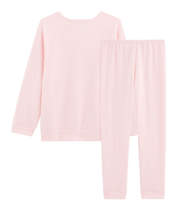 Girls' Pyjamas in Extra Warm Brushed Terry Towelling pink