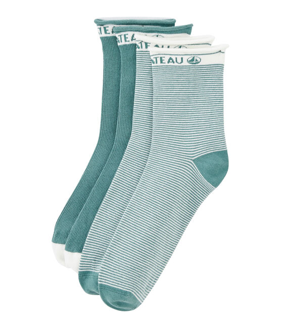 Set of 2 pairs of women's socks BRUT green
