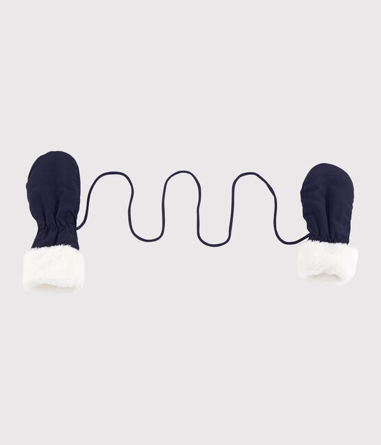 Babies' Polyester Microfleece-Lined Mittens SMOKING blue