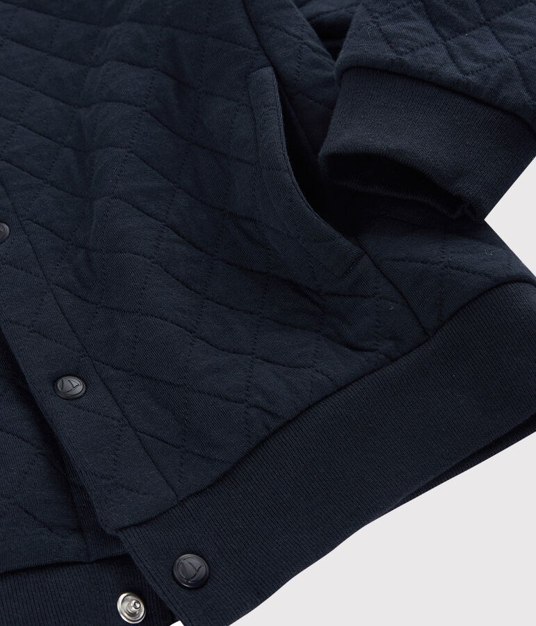 Boys' Quilted Tube Knit Cardigan blue