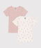 Children's short-sleeved floral cotton T-shirts - 2-Pack variante 1