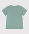 Children's plain short-sleeved cotton T-shirt PAUL green