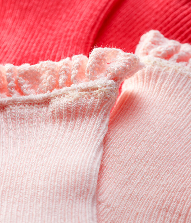 Baby Girls' Lace Socks - 2-Piece Set pink