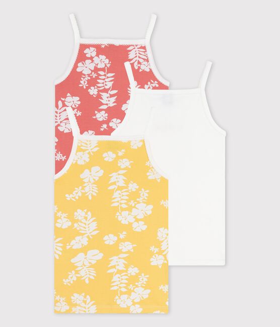 Girls' Hawaiian Print Cotton Vest Tops - 3-Pack variante 1