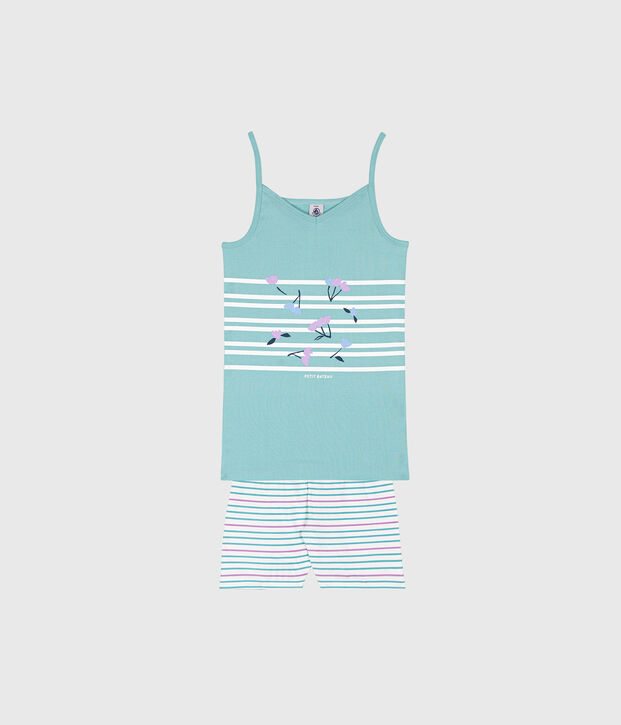 Pyjama short en c&ocirc;te green/multicolor