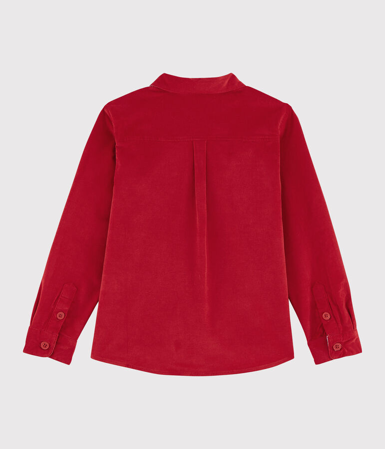 Boys' Velvet Shirt red