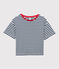 Women's BOXY Cotton T-Shirt MEDIEVAL blue/MARSHMALLOW white