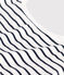 Women's striped cotton and elastane bra top MARSHMALLOW white/SMOKING blue
