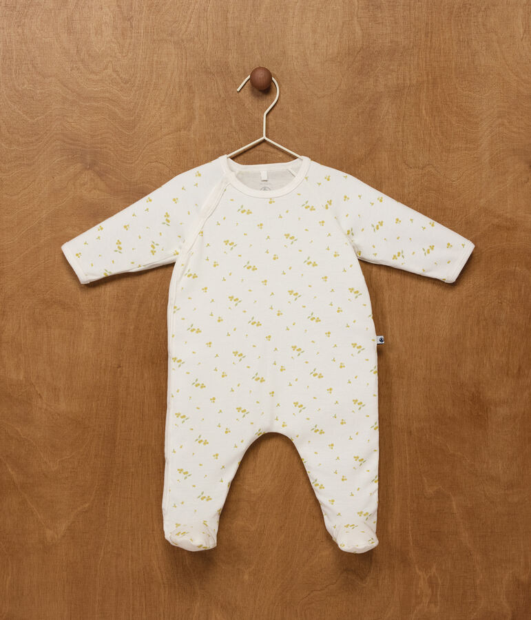 Babies' floral cotton pyjamas white/multicolor