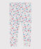 Babies' floral print cotton leggings MARSHMALLOW white/MULTICO white