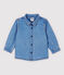 Baby Boys' Long-Sleeved Light Denim Shirt DENIM CLAIR blue