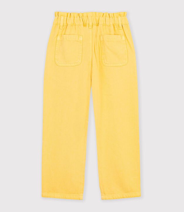 Children's cotton trousers yellow
