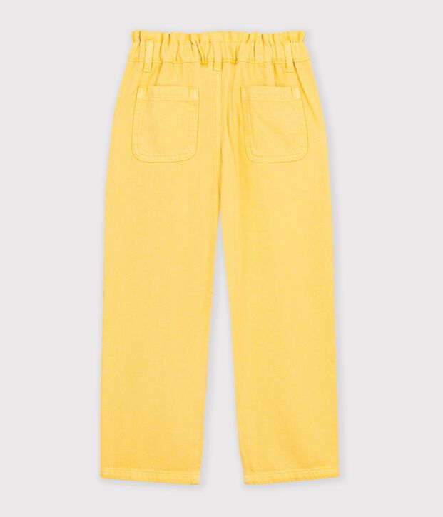 Children's cotton trousers yellow