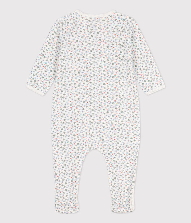 Babies' Fleece Patterned Sleepsuit white/multicolor