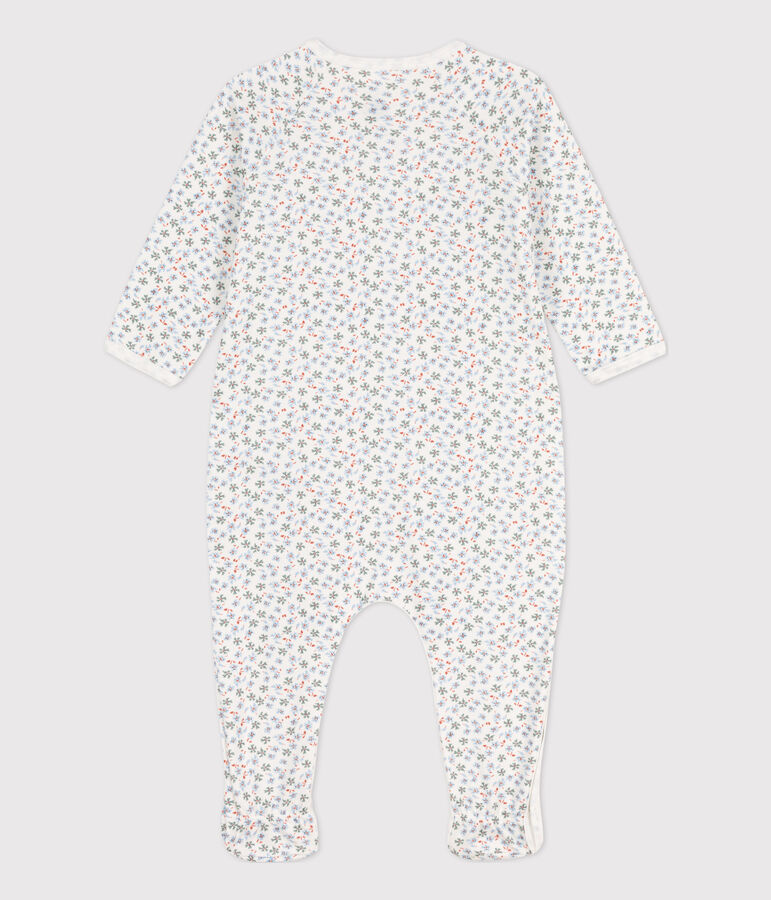 Babies' Fleece Patterned Sleepsuit white/multicolor
